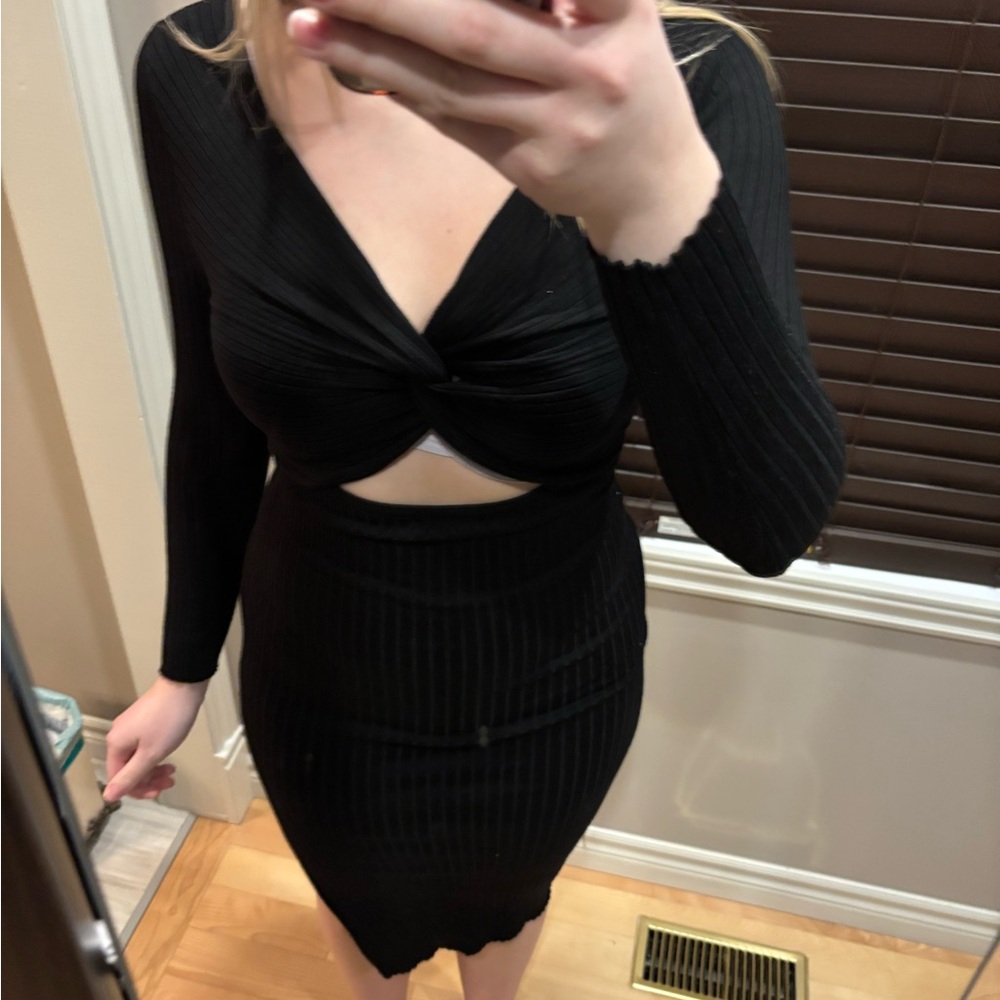 Always Black Ribbed Dress